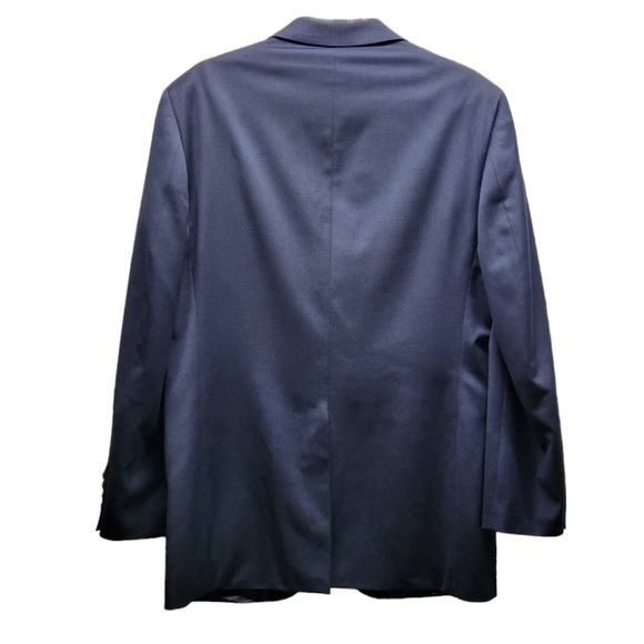 SADDLEBRED 40R Navy Blue Wool Blend Gold Button Blazer Sport Coat Suit Jacket - Picture 3 of 11